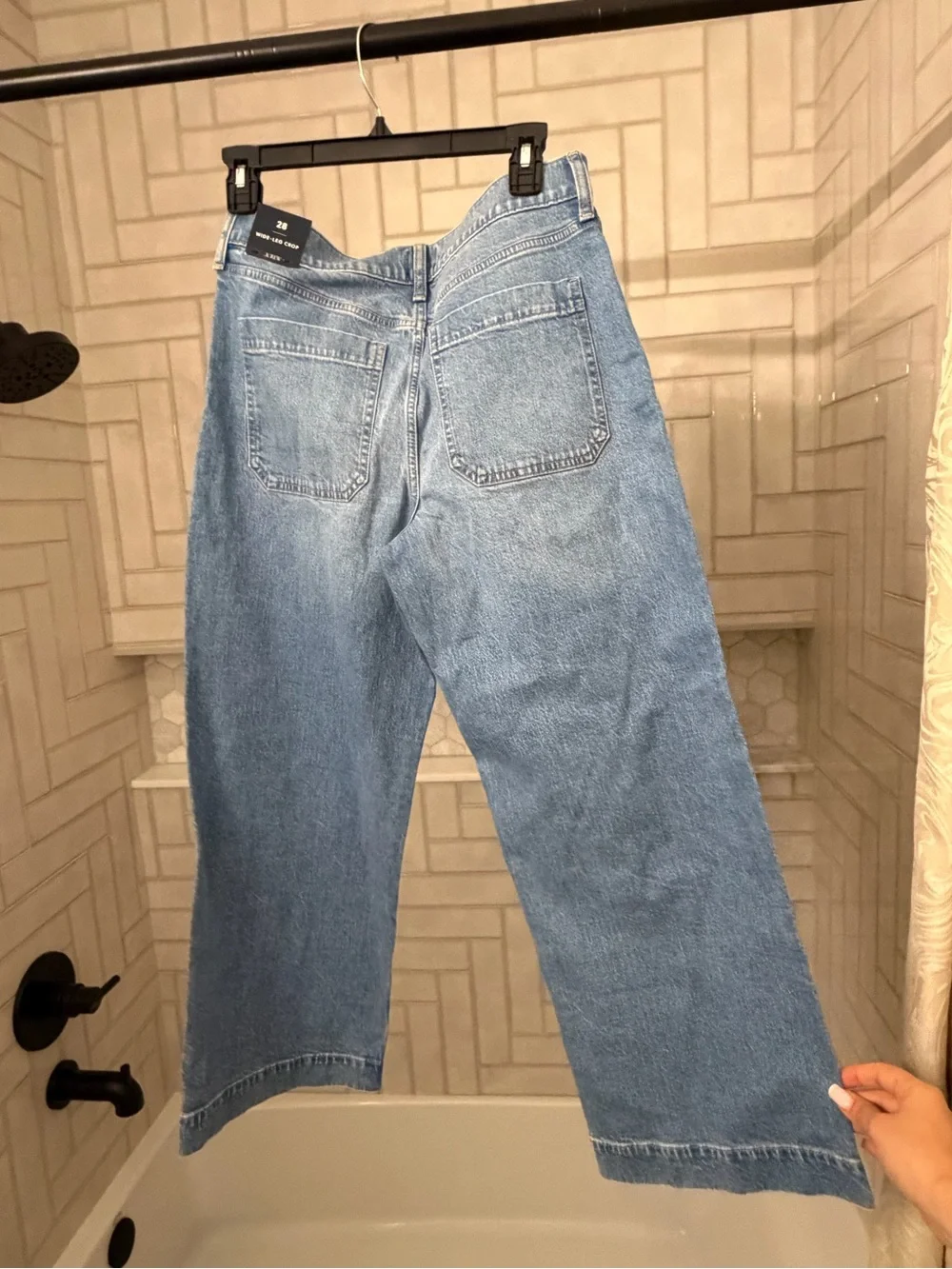 J. Crew Light Blue High-Rise Wide-Leg Jeans